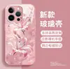 Capa de Celular Flor de Lírio Gradiente Atmosfera de Primavera Iphone17 Resistente ao Desgaste Capa de Vidro Temperado Apple 13 Capa Protetora