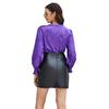 Falda de Cuero PU Talla Europea Nueva 2024 Falda Elástica Retráctil Verano Falda Corta de Cuero para Damas Europeas y Americanas Ropa de Mujer Transfronteriza