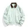 Chaqueta de Hombre 2026 Primavera y Otoño Nuevo Estilo Coreano Patchwork Solapa Chaqueta Top Holgado