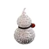 Pingente de Cabacinha Prateado Estilo Chinês Vintage com Corda, Colar de Cabacinha da Sorte com Filigrana Floral e o Caractere para Fortuna, Tendência Nacional para Atacado