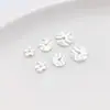 Paquete Conservador de Color Plata Gruesa 925 Separador Ondulado Separadores Corrugados Material para Pulseras Collares Joyería Hechos a Mano DIY Accesorios