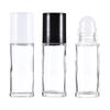 Botella de vidrio con bola rodante de 30 ml para aceites esenciales de masaje corporal, botella grande con bola rodante y antitranspirante.
