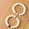 Pulsera de Jade Blanco Bodhi Bolsa Bagua Wenwan Envoltura Dedo Cuentas Suaves de Buda Estudiante Juguete Cuerda para la Mano Bodhi de Jade Blanco al por Mayor 108 Cuentas