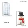 Molde de silicone para vela perfumada de boneco de neve cavalheiro de Natal, para decorações de feriado DIY e figuras de gesso