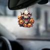 Transfronterizo Nuevo Halloween Calabaza Plana Figura de Terror Coche Decoración de Árbol de Navidad Colgante Mochila Llavero