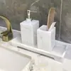 Suprimentos para Banheiro de Hotel Conjunto de Bandeja Porta-Pente com Fragrância Frascos Recarregáveis Frascos de Álcool em Gel Shampoo Loção Frascos Vazios