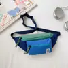 Bolsas para Niños al por Mayor Transfronterizas, Bolso de Pecho para Niña Pequeña para Exteriores Fresco y de Moda, Nuevo Riñonera para Bebé Niño de Color Contrastante