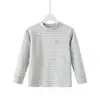 Camiseta de baixo para crianças, outono para meninos em algodão puro, roupa íntima quente para crianças maiores e adolescentes, top de camada interna, pijama para meninas
