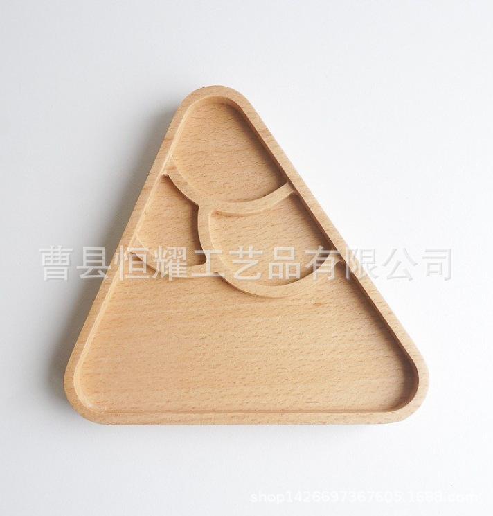 首饰收纳盘珠宝戒指耳饰实木托盘项链吊坠饰品装饰展示盘BSCI