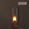 Lámpara de Mesa USB Transfronteriza Luz de Atmósfera de Llama Botella de Vidrio Vela Electrónica LED Luz Nocturna Luz de Atmósfera para Dormitorio Luz LED