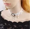 Collar Gótico de Encaje de Cristal Multicapa Estilo Palacio Retro de Venta Caliente Gargantilla Cadena para Clavícula