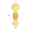 Luminária Pendente AKARI de Papel Washi Plissado Quadrado Isamu Noguchi Estilo Japonês Wabi-Sabi Sala de Jantar Quarto Papel de Algodão Iluminação de Ambiente Minimalista