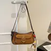 Bolso de axila de color liso retro de nicho estilo coreano, nuevo de moda otoño 2026, bolso de hombro cruzado simple y elegante para el día a día