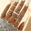 Anillos Ecológicos Europeos y Americanos de Venta Caliente Transfronteriza, Conjuntos de Múltiples Piezas de Alta Gama Incrustados con Diamantes, Anillos Apilables, Joyería y Accesorios de Moda