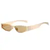 Gafas de Sol Metálicas Futuristas 2025 Nuevas Gafas de Sol de Lujo Accesible para Mujer Protección UV Gafas de Sol Estilo Celebridad de Internet