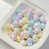 Crema pequeño amor regordete agujero recto acrílico con cuentas diy cadena para teléfono móvil pulsera collar material joyería