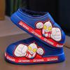 Pantuflas de Algodón para Niños Ultraman Otoño e Invierno Bebé Dibujos Animados Niños Forradas de Felpa Suela Gruesa Impermeables Antideslizantes Zapatos de Algodón para el Hogar
