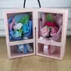 Flores de Jabón para el Día de San Valentín, Flores de Jabón de Clavel para Regalo del Día de la Madre, Ramo Pequeño en Caja de 3 Piezas para Actividades Promocionales