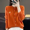 Top, Blusa, Chaqueta, Suéter de Cuello Redondo, Cárdigan de Punto Bordado 26, Estilo Nuevo Suelto para Mujer, Andi Terciopelo Estilo Otoñal Chic