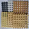 Rattan de plástico trançado imitação de rattan material cor de café decoração de móveis octogonal cadeira de rattan tela de malha teto rede de rattan trançada