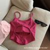 Diseño de Verano camisola sin espalda para chica sexy ahuecada espalda bonita ropa interior ropa exterior con almohadilla para el pecho top ropa de mujer