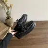 Novedad Primavera 2026 Estilo Redondo Piel Genuina Suela Suave Sin Cierre Casual para Exteriores Mocasines para Mujer con Cordones Suelas Planas