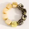 Moda Retrô Assimétrica Europeia e Americana Transfronteiriça Resina Ccb Prata Quebrada Turquesa Conjunto de Pulseiras com Contas Pulseira Maillard
