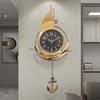 Reloj de moda nórdica para sala de estar, moderno, minimalista, decorativo para el hogar, colgante de pared, rojo, creativo, para restaurante, reloj de pared al por mayor