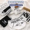Estilo Japonés Sencillo Blanco y Negro Lindo Dibujo Animado Estilo Coreano Ropa Interior para Niñas Cintura Media Cadera Transpirable Triángulo Ropa Interior para Mujeres