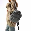 Mochila Escolar Jeans Lavado Feminina Transfronteiriça Mochila Pequena Fresca Clássica Literária e Artística Mochila Estilo Faculdade Mochila para Estudante do Ensino Médio