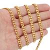 Corrente de aço inoxidável Amazon 5,5 mm corrente de moagem hexagonal 18K Europeu e Americano hip hop corrente de colar meninos corrente cubana