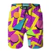 Verano Nuevo Transfronterizo Shorts Estampado Digital 3D Geométrico Pareja Para Hombre y Mujer Marca Japonesa de Moda Pantalones de Playa