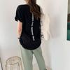 Comércio Exterior Transfronteiriço 2026 Primavera/Verão Novas Roupas Femininas Soltas Versáteis Estampa de Letras Camisa Básica Feminina Camiseta de Manga Curta Algodão Puro