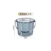 Conjunto de balde e bacia para armazenamento de água doméstica, lavanderia, portátil, dormitório, luxo leve, balde de plástico transparente espesso com tampa