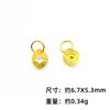 Plata S925 Chapada en Oro Accesorios DIY Mango Olla Ventilador Plátano Mano de Buda Corazón Oso de Dibujos Animados Colgante Pequeño Pulsera Mango