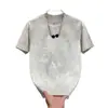 Dropshipping Internacional Marca da Moda Estampa de Folha Gola Redonda Manga Curta Verão Nova Moda Versátil Casual Jovem Camiseta