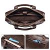 Portafolio de Cuero Lion Leiden Portátil para Hombre Sentido Avanzado Capa Superior Cuero Vacuno Negocios Retro Bolso de Oficina Explosiones Transfronterizas