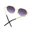 Gafas de Sol Cuadradas Nuevas 2026 Moda Iridescente Unisex para Rostro Grande Adelgazantes Tendencia Protección Solar Metal 90