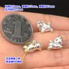Prata Pura S999 Gatinho Tsundere Pônei Contas Espaçadoras Contas de Balde Brinquedo de Cristal Pulseira Trançada Colar Acessórios Feitos à Mão DIY