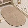Alfombrilla de Piso para Baño Simple Francesa Absorbente de Agua para Inodoro Secado Rápido Alfombrilla de Entrada Hogar Baño Diatomeas Antideslizante En Stock