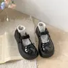Zapatos Mary Jane de Encaje para Mujer 2026 Otoño Nuevos Suela Gruesa Lazo Zapatos de una Sola Hebilla Versátiles Boca Poco Profunda Zapatos Pequeños de Cuero Zapatos Lolita