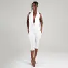 Mono ajustado elástico de estilo europeo y americano para mujer, con cuello halter, mono largo casual adelgazante de moda al por mayor