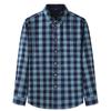 Camisa de manga larga de talla grande para hombre, nueva, informal, holgada, con estampado a cuadros, moderna, de talla grande, para otoño e invierno