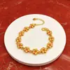 Pulseira Floral Doce e Fashion, Pulseira de Liga Versátil e Simples, Atacado ao Vivo da Fábrica