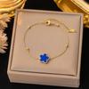 Pulsera de Acero de Titanio Flor de Cinco Pétalos sin Color para Mujer, Moda Simple para Combinar con Todo, Pulsera Flor de Ciruelo, Tendencia de Internet, Simple, Elegante, Producto Único