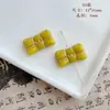 Serie Verde Amarillo de Fuegos Artificiales de Vidrio Checo Doméstico Placa Grabada Hoja Hecha a Mano Pintada con Oro Materiales y Accesorios para Pulsera DIY