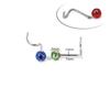Europa y Estados Unidos transfronterizo nuevos productos recubierto bola de diamante completo 5 caracteres clavo para la nariz diamante bola de cerámica suave barra curva nariz Amazon EBAY