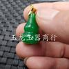 Colgante de jade dragón, colgante de jade verde, colgante de calabaza de jade de roca de cuarzo, colgante de calabaza tridimensional de jade, collar con colgante de calabaza de jade