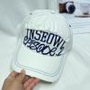 Bloguero surcoreano con letras de moda bordadas, gorra de béisbol informal, versátil y suave, con parasol.