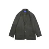 Blazer de Cuadros Marrones para Hombre Primavera y Otoño Nuevo Retro Japonés Holgado Casual Traje Melange Chaqueta